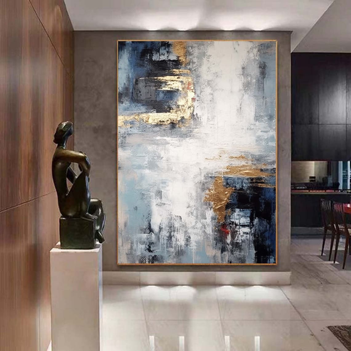 Modern Abstract Oil Painting, Textured Art Print - Image 4