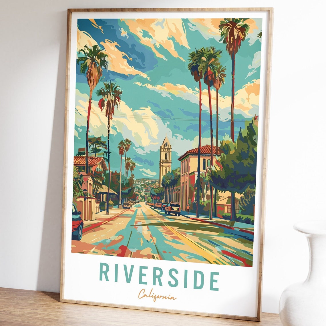 Riverside California Travel Poster Riverside Wall Art Riverside Print California Travel Gift City Art Usa Wall Art Travel Home Decor - Image 4