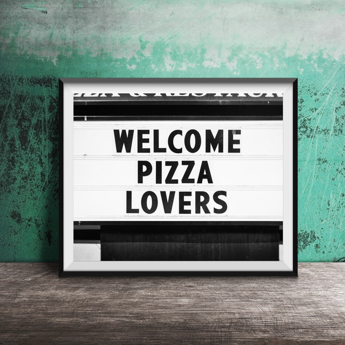 Welcome Pizza Lovers Bold Restaurant Marquee Sign Photo Poster - Image 2