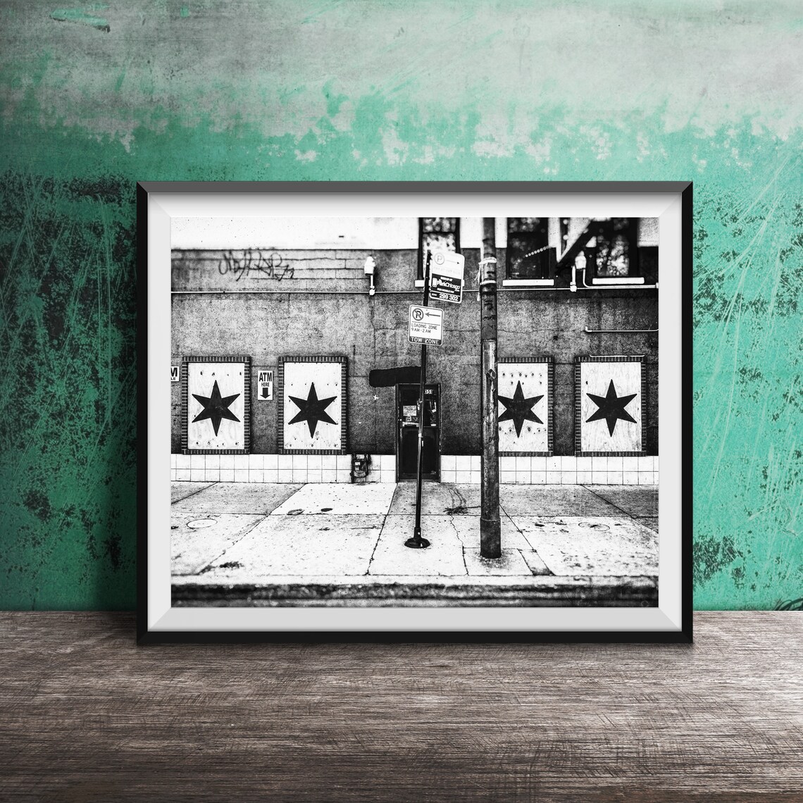Chicago Flag Street Art, Chicago Neighborhood Art Print - Image 2
