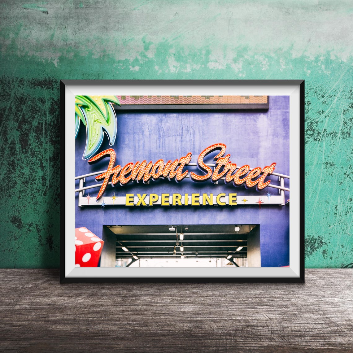 Fremont Street Experience Las Vegas Neon Sign Black White Print - Image 3