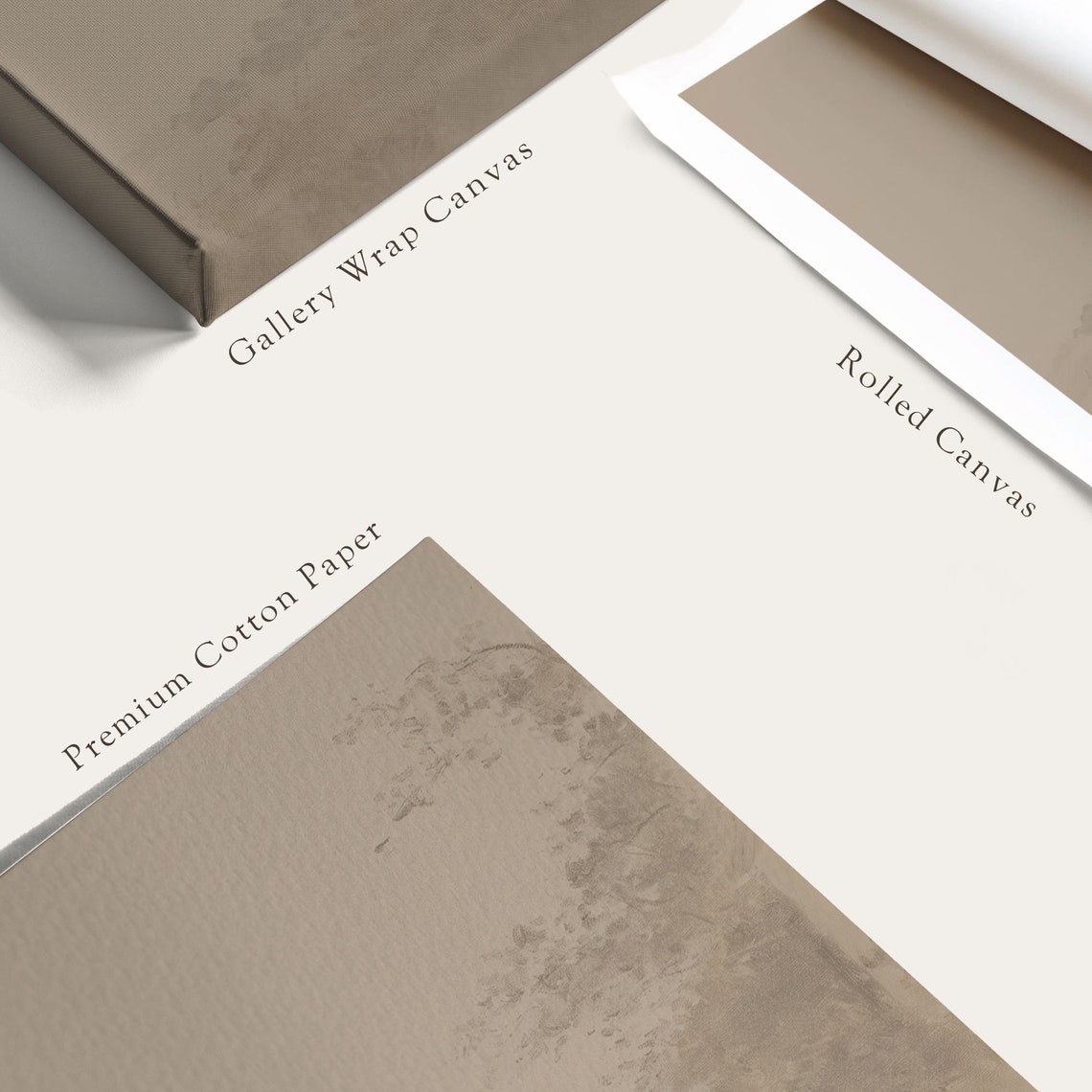 Your Support I Muted Abstract Landscape Neutral Tones Art Poster - Image 5
