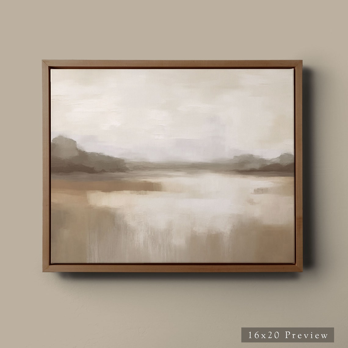 Abstract Sepia Waterscape Misty Horizon Fine Art Wall Poster - Image 5