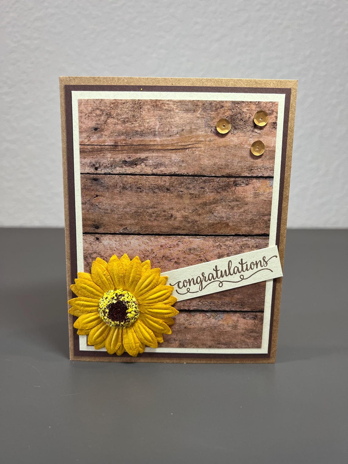 Sunflower Congratulations, Floral Card