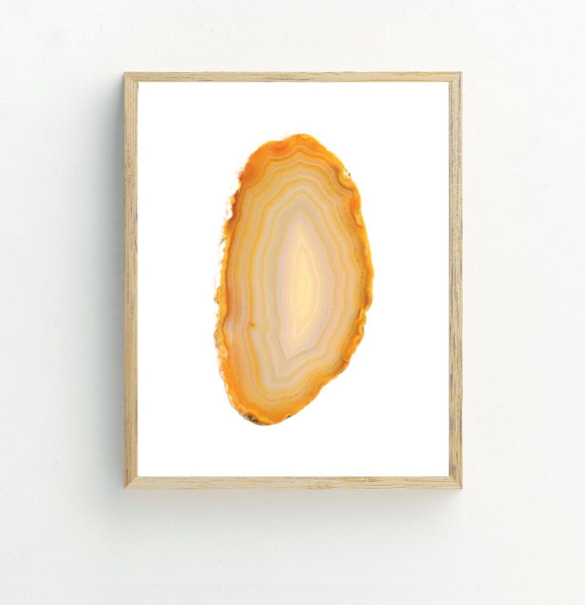 Yellow Agate Print, Agate Slice Geode Art Print - Image 2