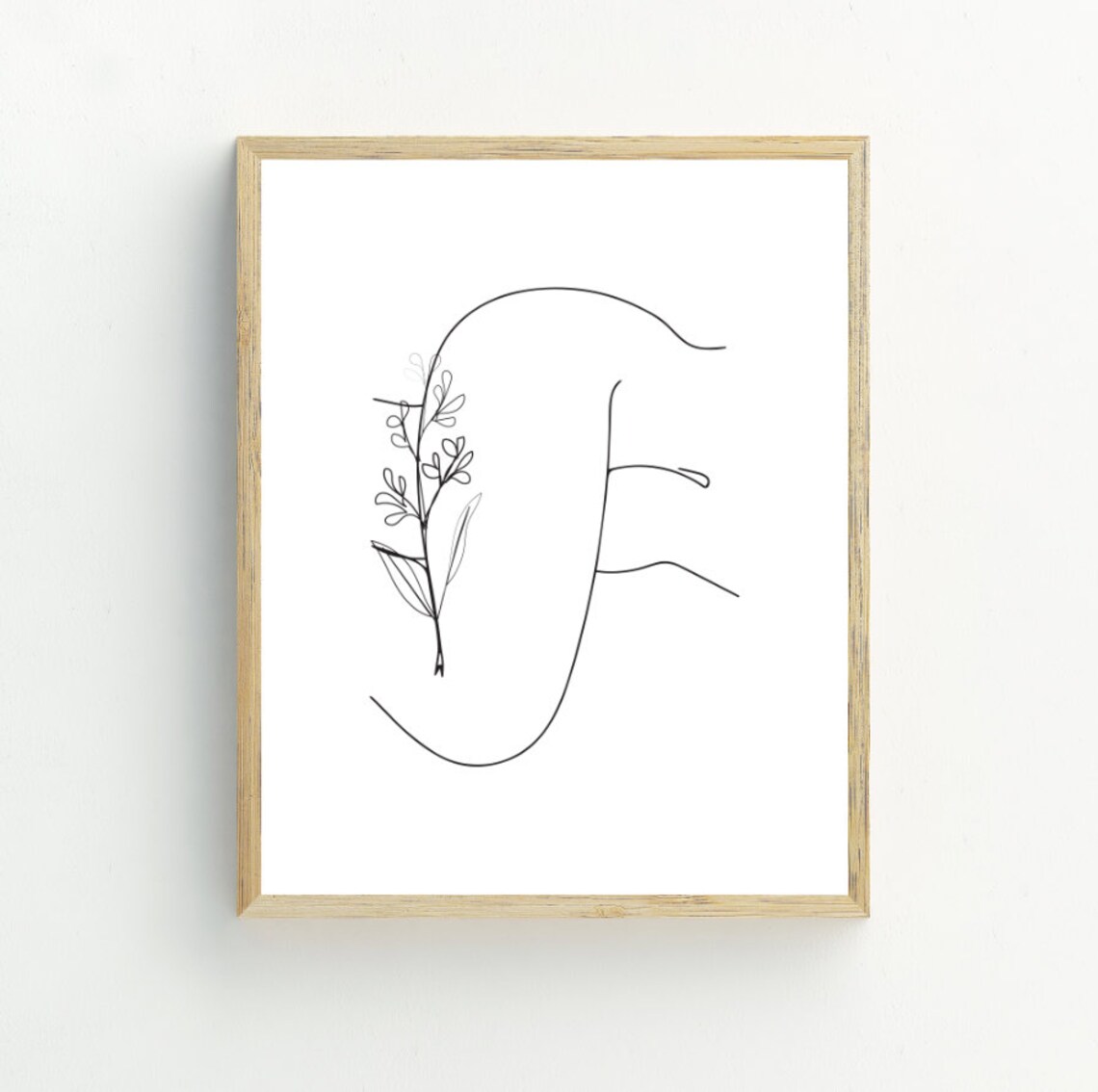 Woman Line Art Abstract Nude Figure Art Print - Image 2