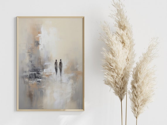 Modern Couple Poster With Silhouettes Abstract Art For Living Room Office Minimalist Wall Decoration Hallway And Bedroom