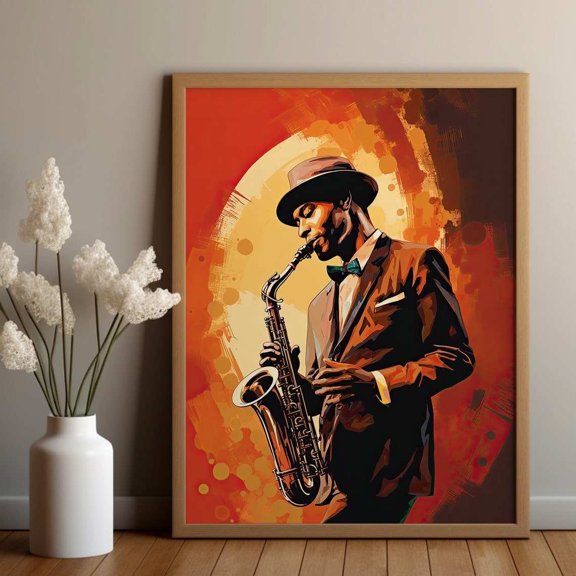 Vintage Saxophone Poster Retro Music Decor Jazz Poster Jazz Artist New Orleans Poster Jazz Musician Poster Street Musician Poster - Image 6