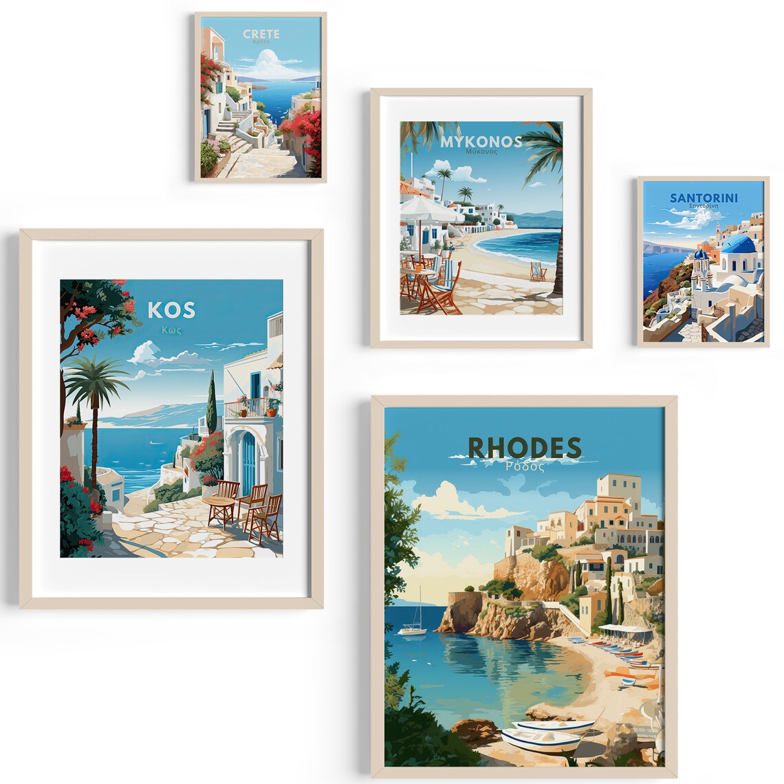 Greece Travel Poster, Greek Islands Art Print - Image 7