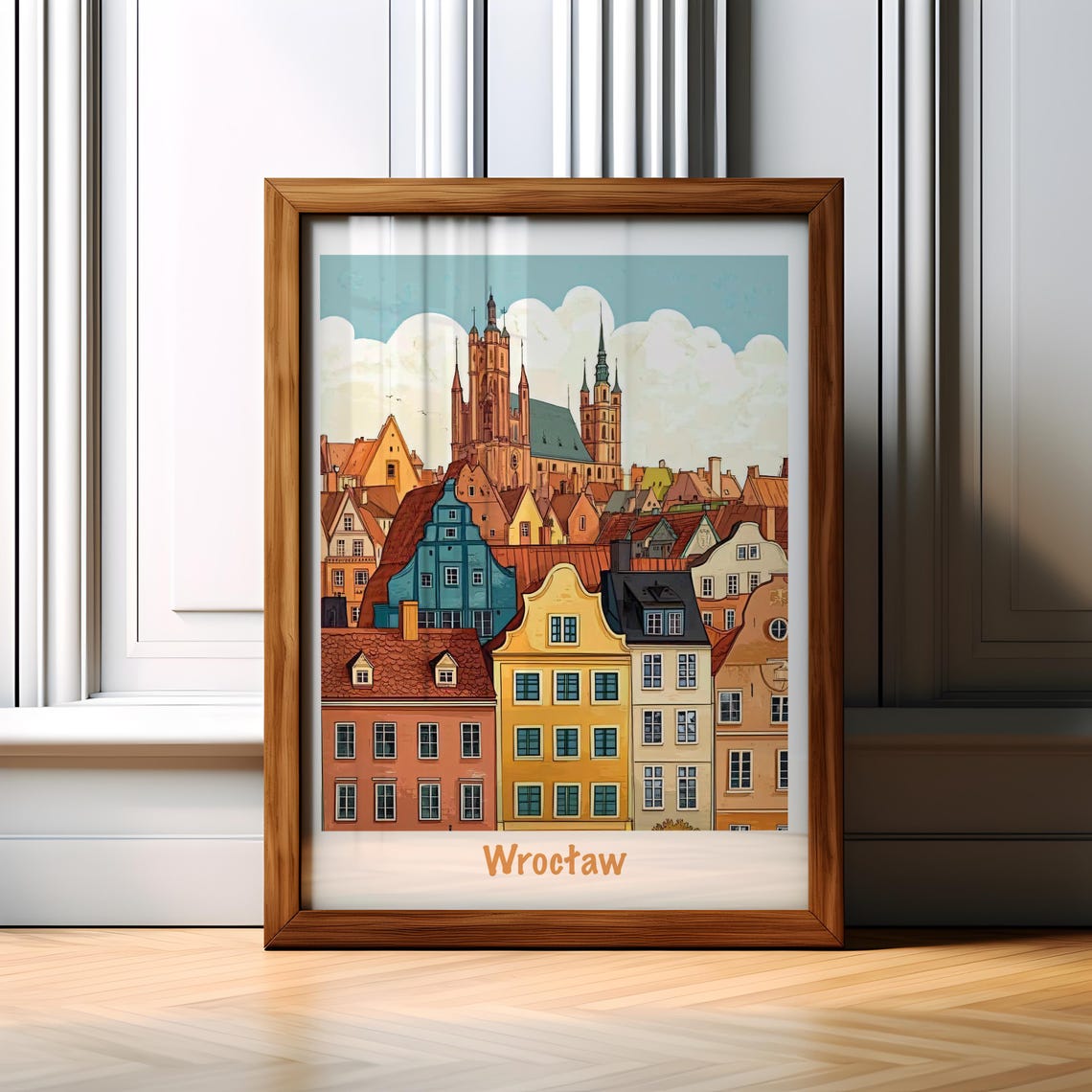Wroclaw Poland Poster Travel Poland Wroclaw Polska Illustration Gift Polski Plakat European City Poster Wroclaw Print Poland Decor - Image 7