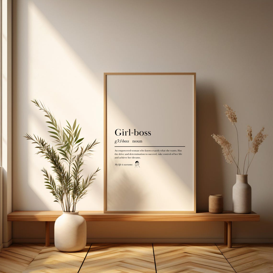 Girl Boss Dictionary Definition Empowered Woman Affirmation Poster - Image 6