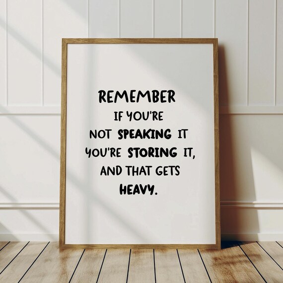 Remember If Youre Not Speaking It Youre Storing It Bold Quote Typography Poster