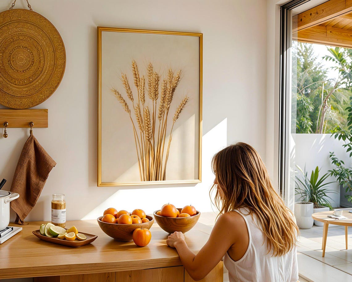 Golden Wheat Stalks Rustic Botanical Countryside Decor Poster - Image 5