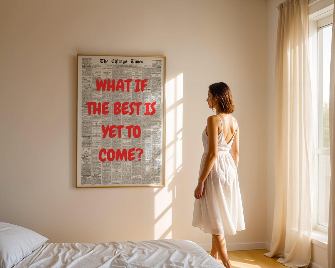 What If The Best Is Yet To Come Red Chicago Times Quote Poster - Image 5