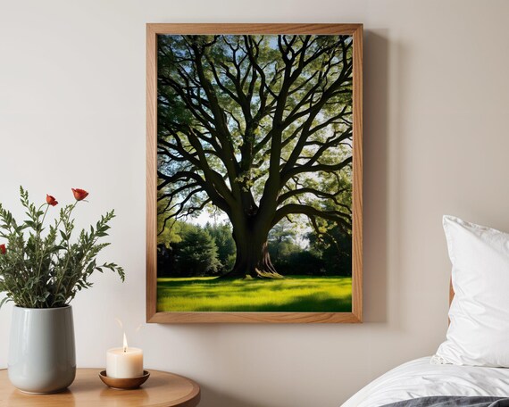 Majestic Tree Wall Art Nature Photography Print Large Tree Poster Forest Decor Greenery Artwork Home And Office Decor