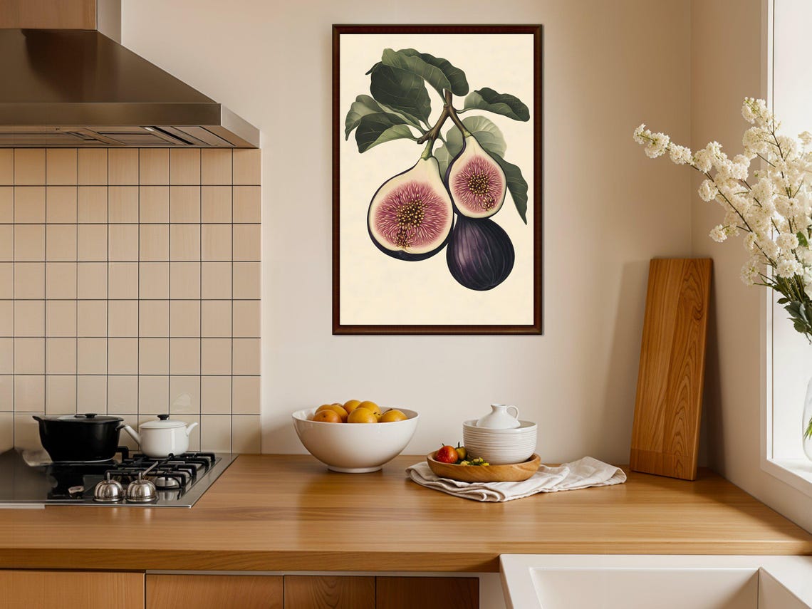 Fig Branch Botanical Illustration Vintage Fruit Kitchen Poster - Image 4