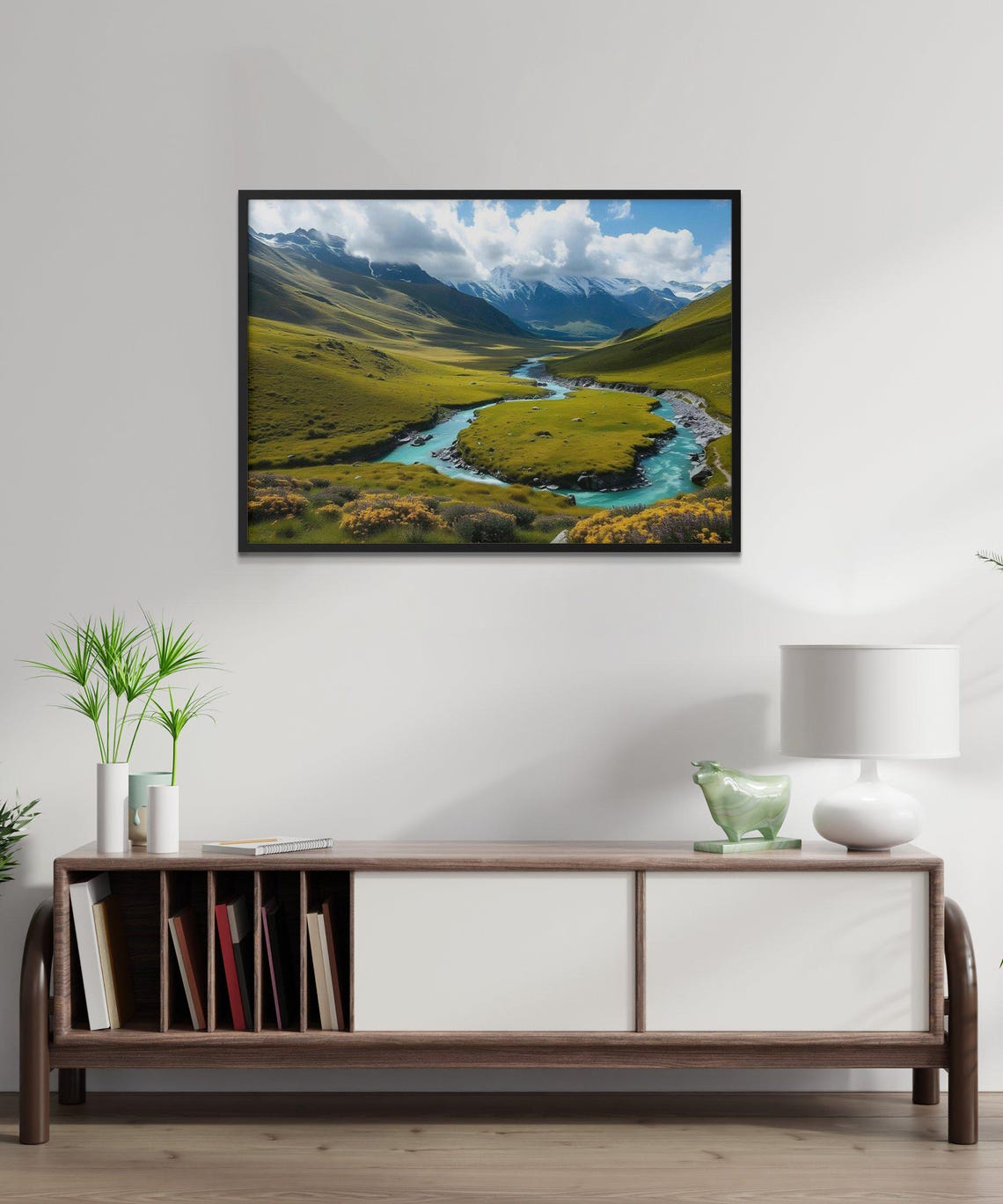Stunning Mountain Valley River Landscape Wall Art Nature Photography Print Beautiful Scenic View Picture Home Decor Gift - Image 3
