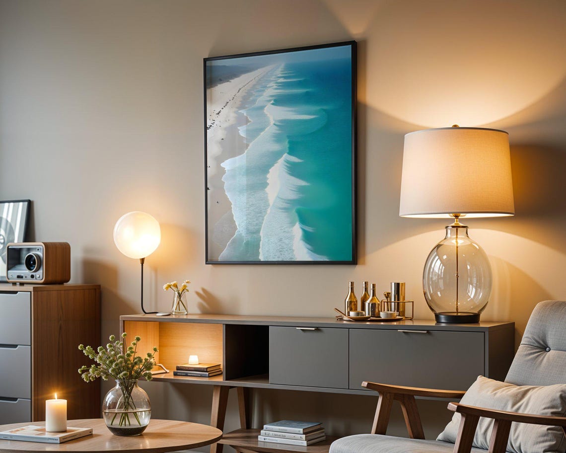 Ocean Wave Beach Aerial View Wall Art Coastal Decor Ocean Lovers Art Print Beach Landscape Poster Nautical Theme Artwork - Image 5