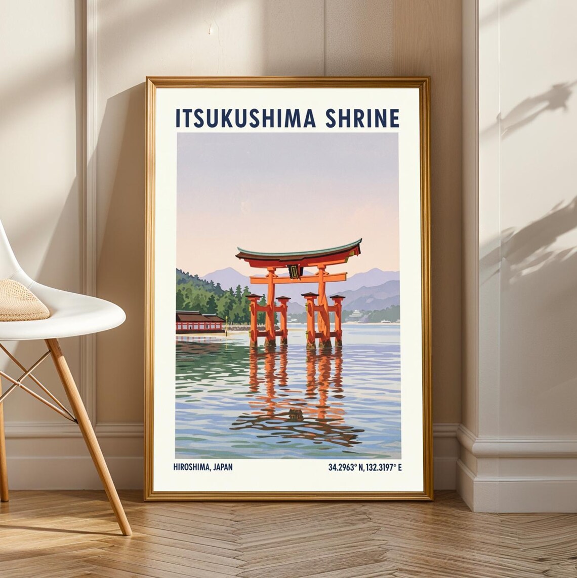 Itsukushima Shrine Floating Torii Gate Hiroshima Japan Travel Poster