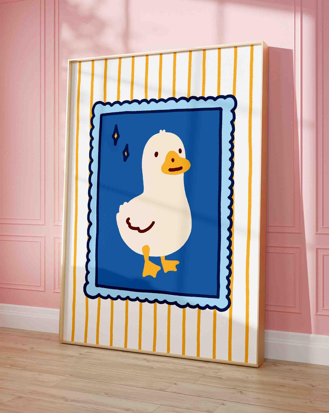 Cute Duck Funny Bath Time Bathroom Art Print