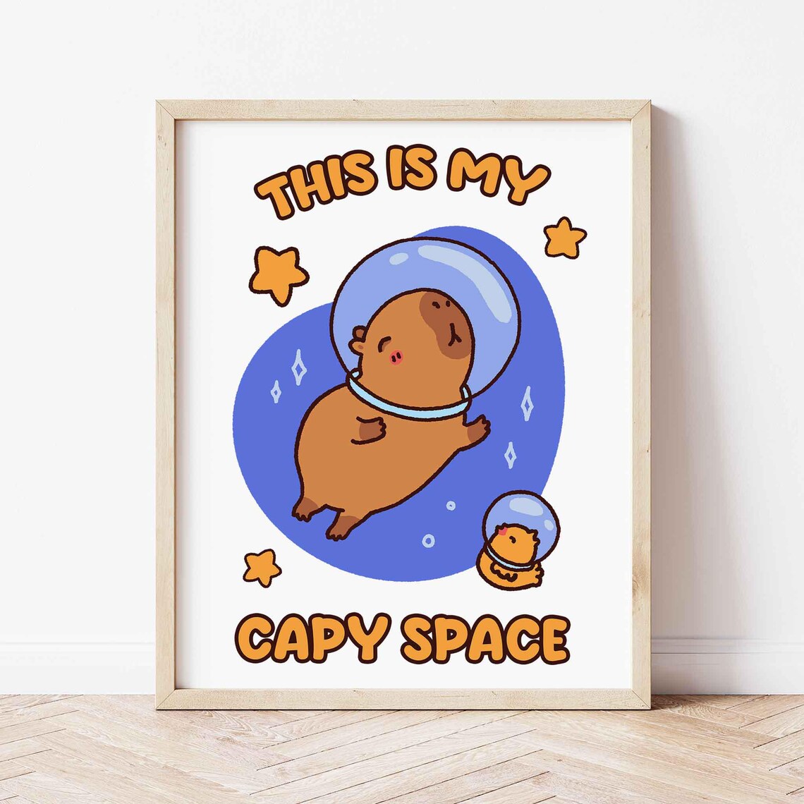 Capybara Motivational Quote Art Print, Cute Poster