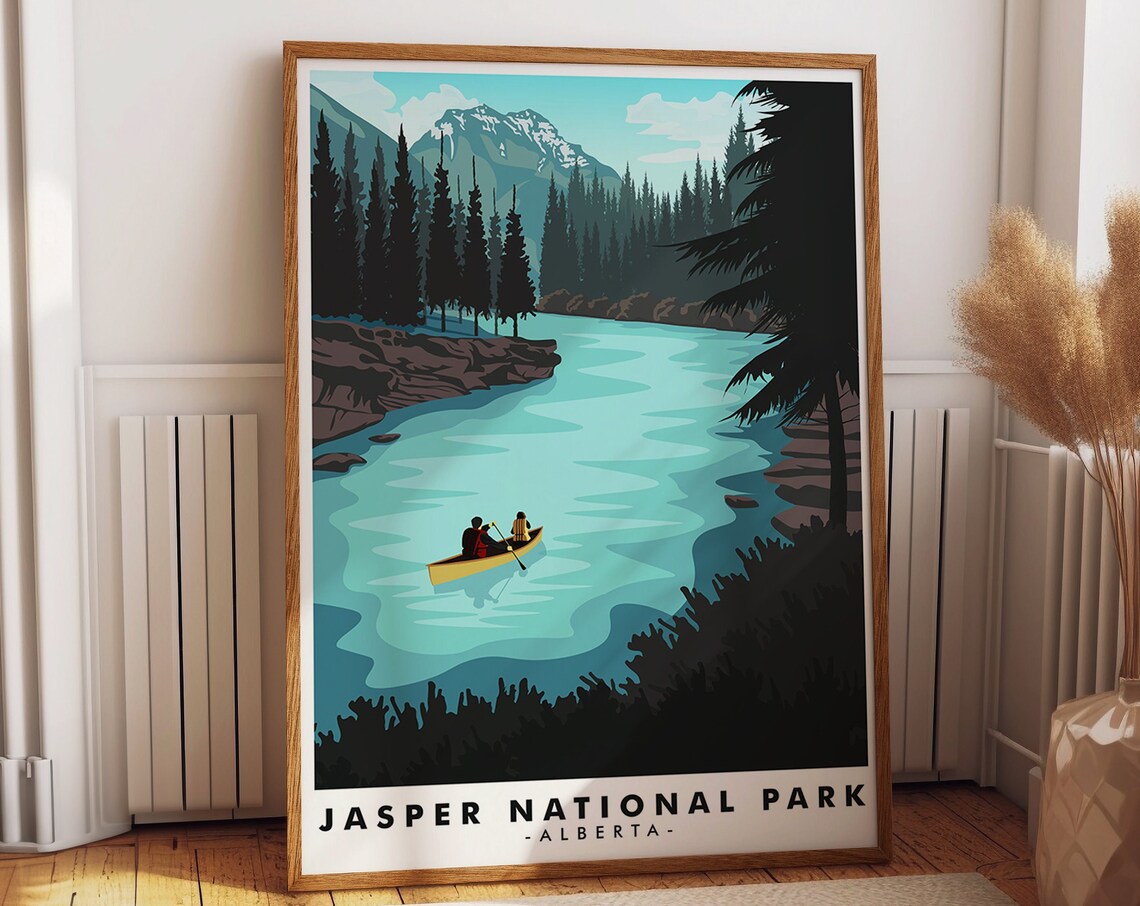 Jasper National Park Alberta Travel Poster