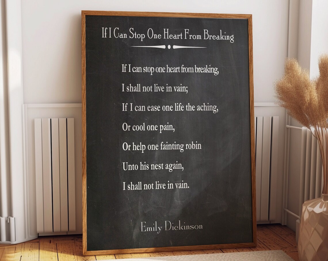 Emily Dickinson Poem Art Print, Literary Quote