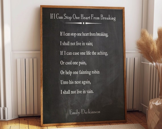 Emily Dickinson Poem Art Print, Literary Quote
