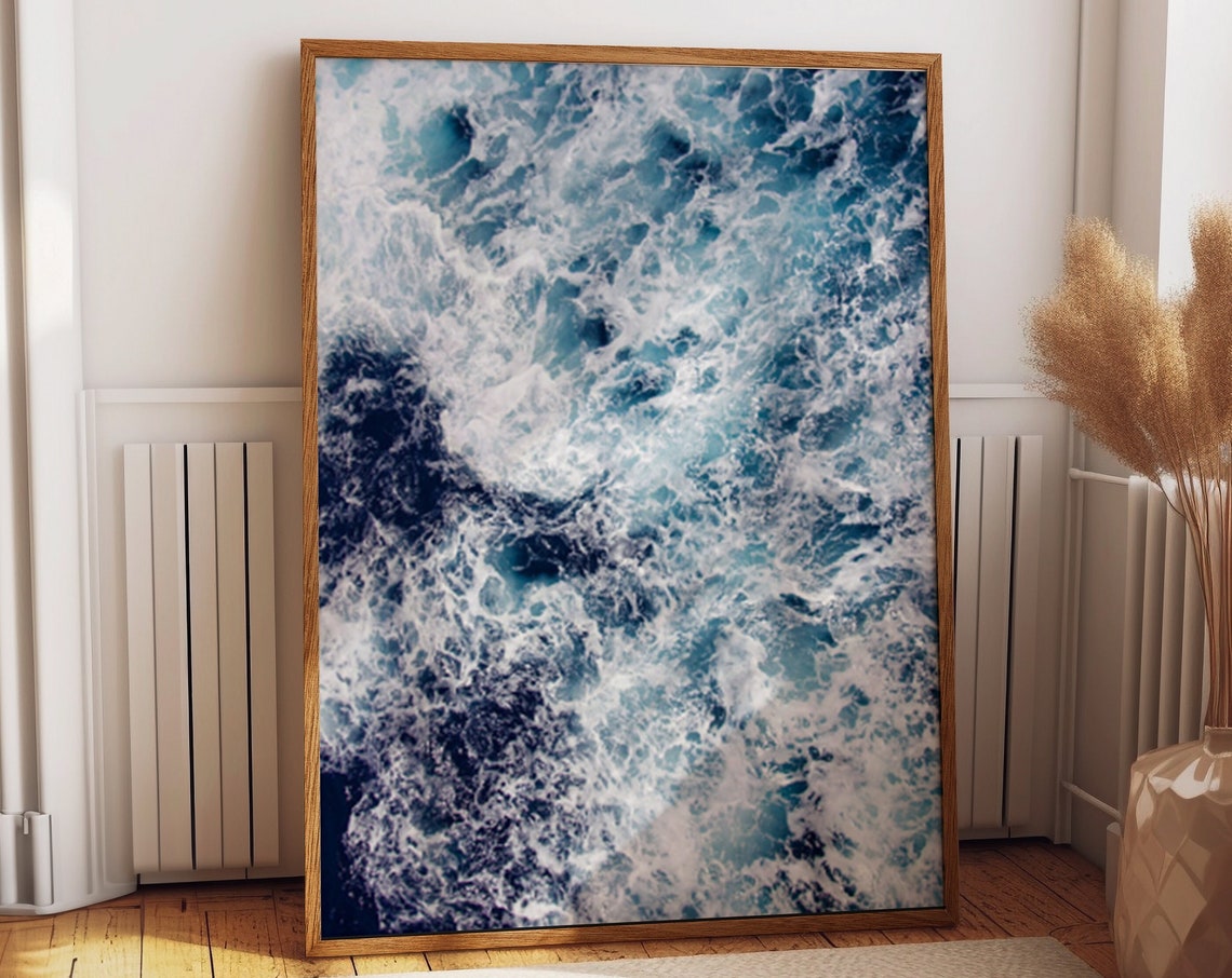 Serene Ocean Wave Poster, Beach And Surf Decor