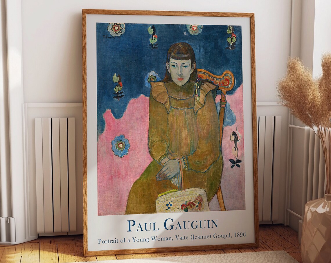 Paul Gauguin 1896 Portrait of a Young Woman Classic Art Print