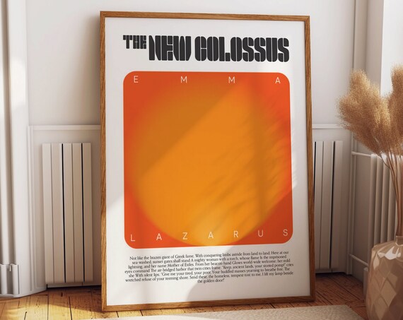 The New Colossus Emma Lazarus Statue of Liberty Poem Quote Poster