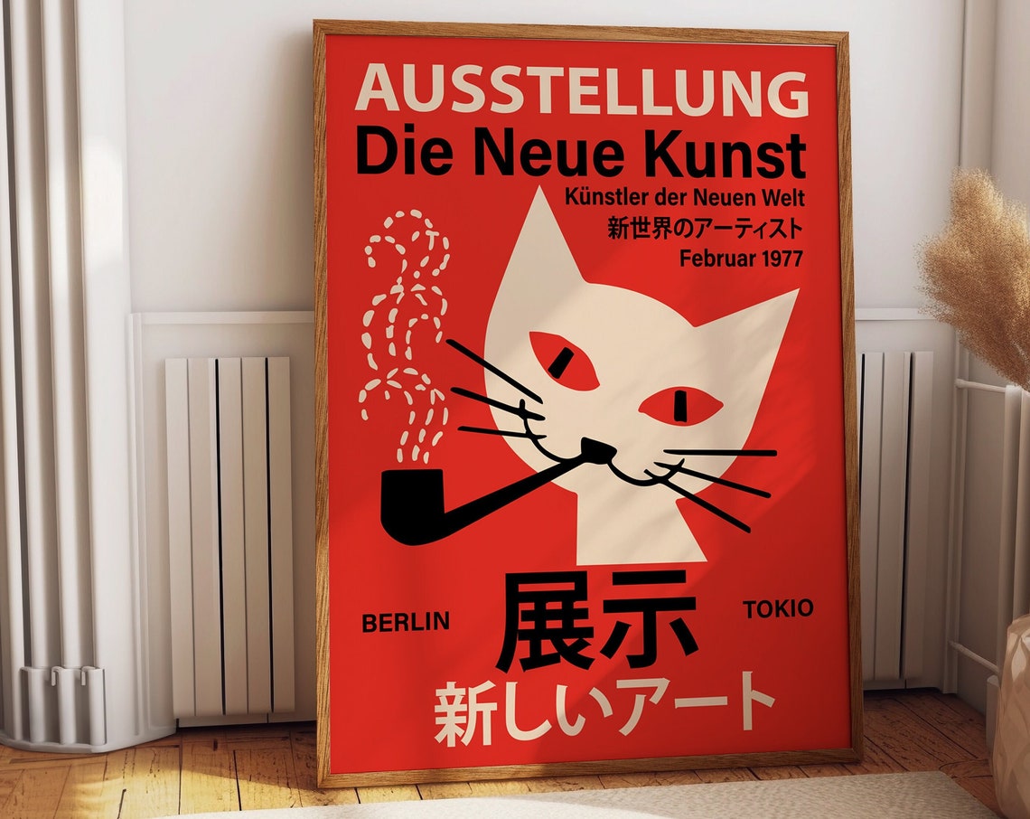 Berlin Tokyo Fusion Exhibition Poster, Vibrant Design