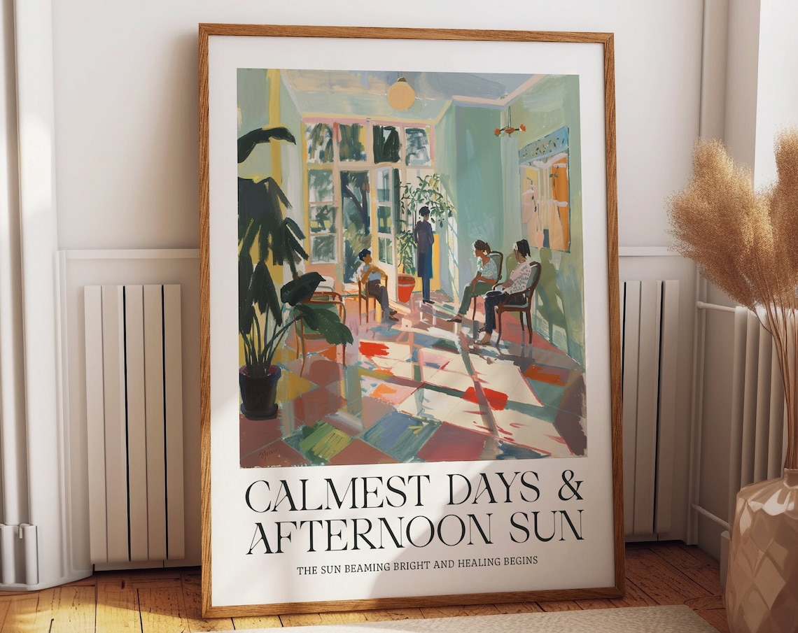 Sunlit Room Calmest Days Afternoon Sun Healing Interior Wall Art