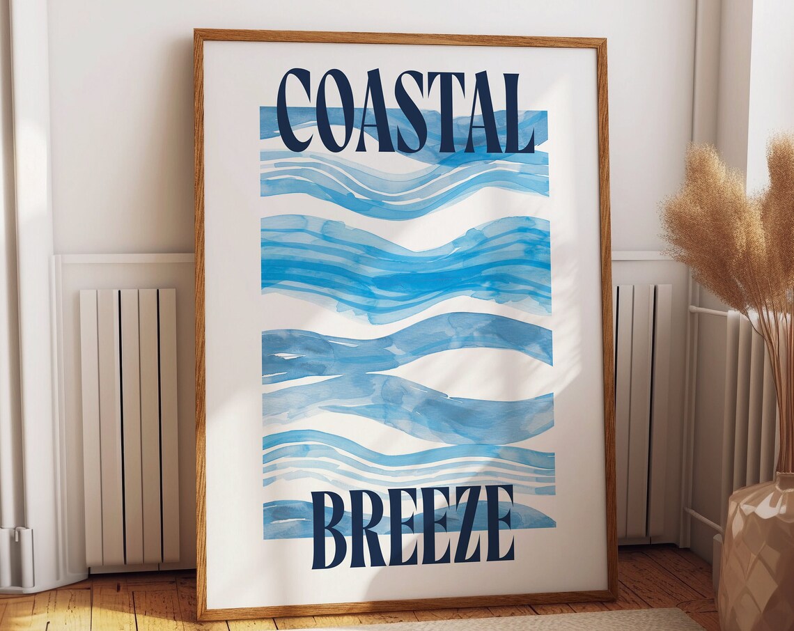 Coastal Breeze Poster, Ocean Inspired Wall Decor