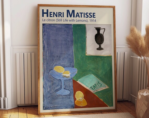 Henri Matisse Poster Still Life With Lemons Painting Large Wall Art Print Add A Burst Of Color To Your Wall With Matisse Still Life Poster