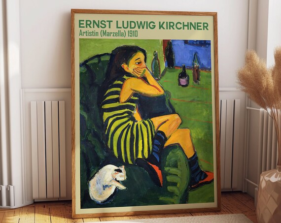 Ernst Ludwig Kirchner Marzella 1910 Expressionist Art Poster