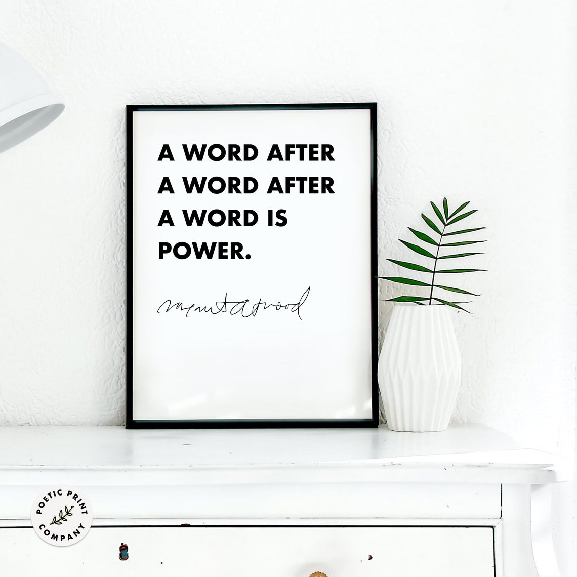 Margaret Atwood A Word After A Word After A Word Is Power Poster - Image 4