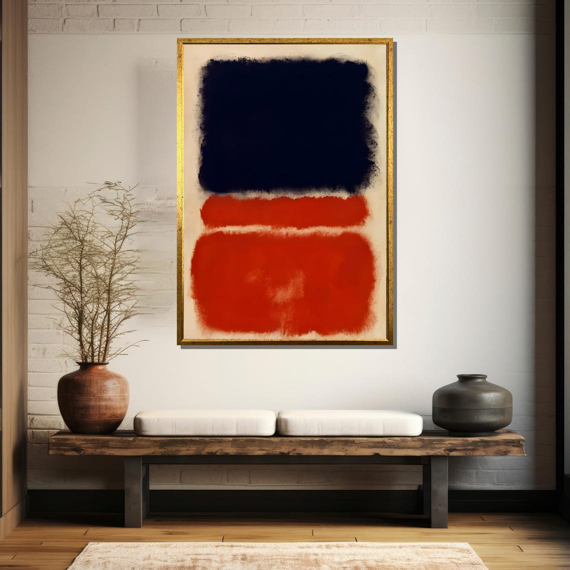 Mark Rothkos Untitled 1968 Bold Abstract Painting In Red And Black Ideal Gift For Modern Art Lovers And Collectors - Image 5