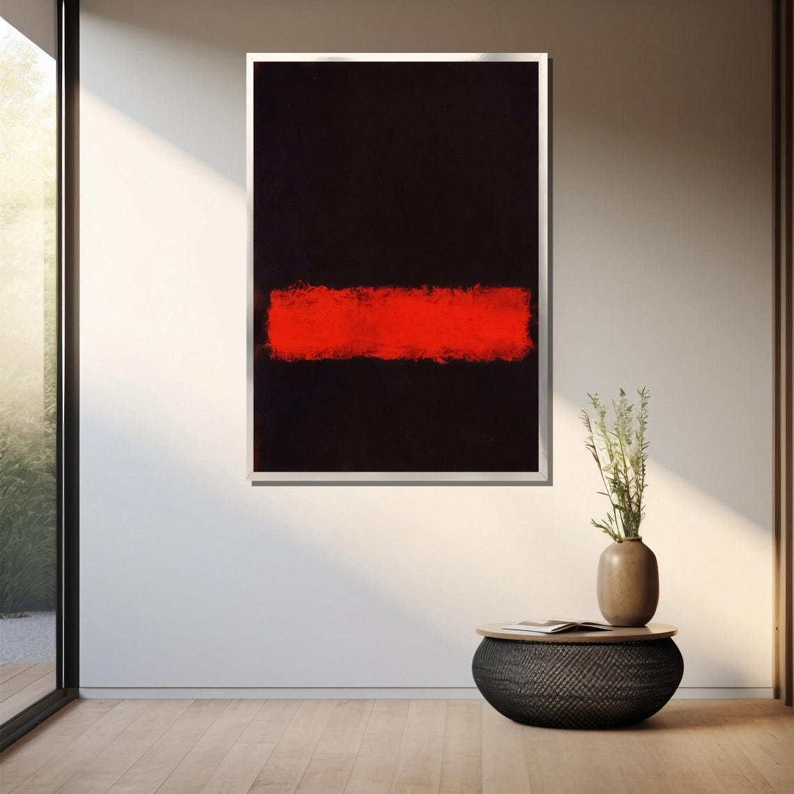 Mark Rothkos Black Red And Black Minimalist Masterpiece Of Intense Contrast Bold Abstract Painting Ideal Art Gift - Image 3