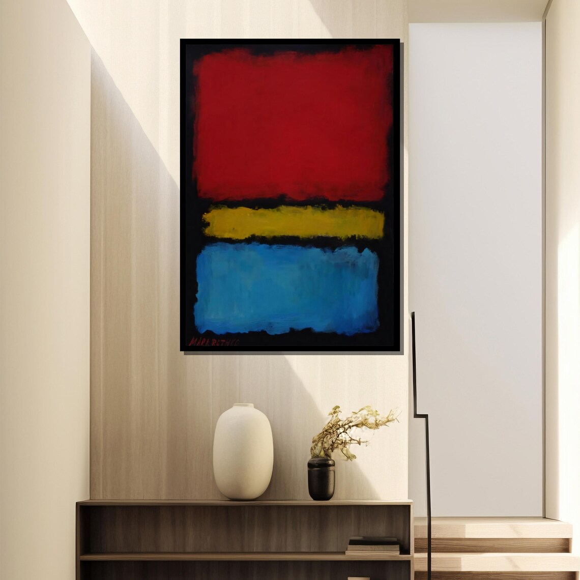 Mark Rothko-Inspired Red Yellow Blue Abstract Art Print - Image 4