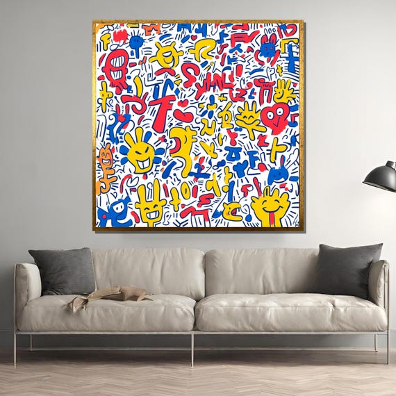 Basquiat Painting Graffiti Skull Art Abstract Neo Expressionist Wall Decor Urban Street Art Print Bold Contemporary Artwork