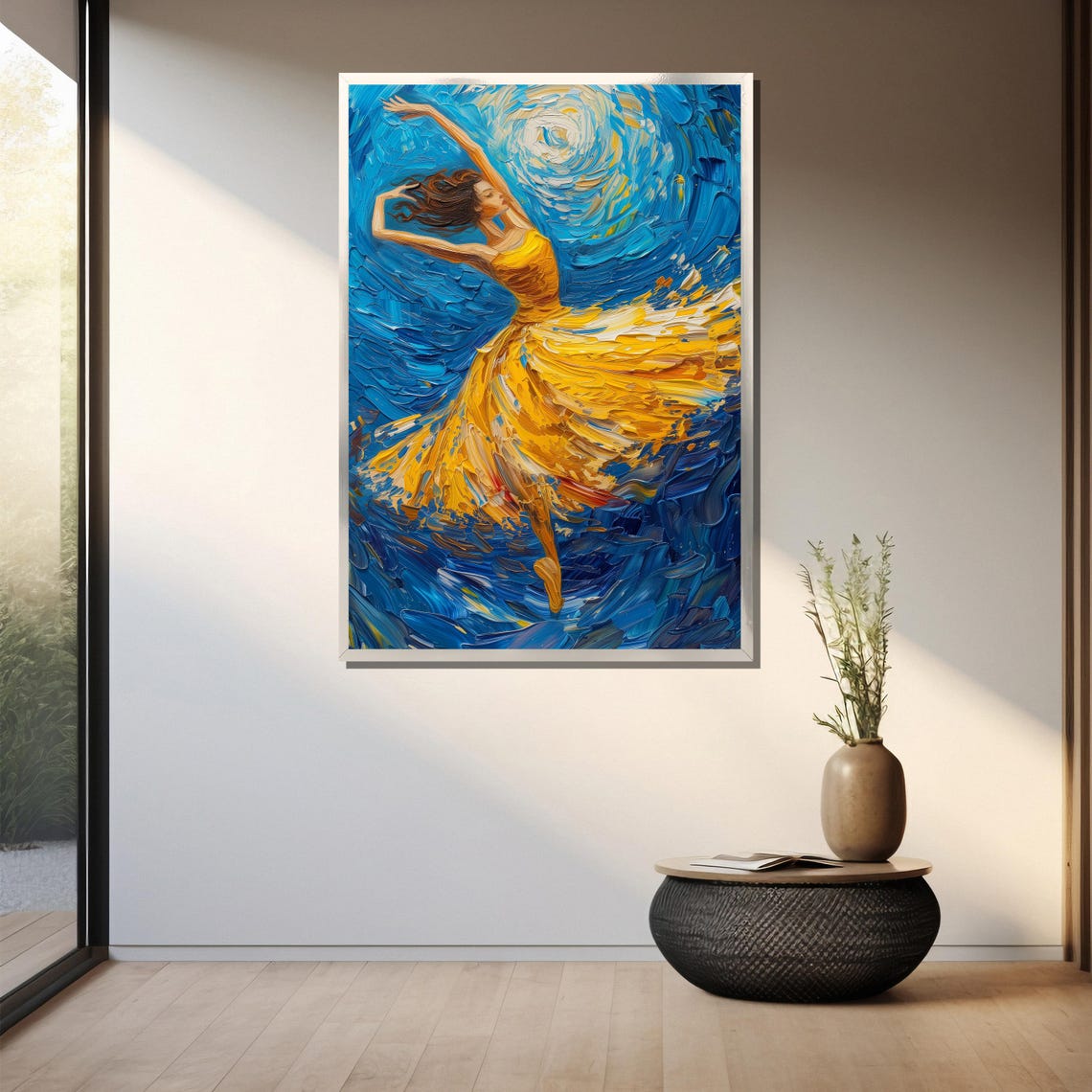 Van Gogh Inspired Ballerina Painting An Oil Art Masterpiece Capturing The Power Of Motion And Graceful Twirl - Image 3
