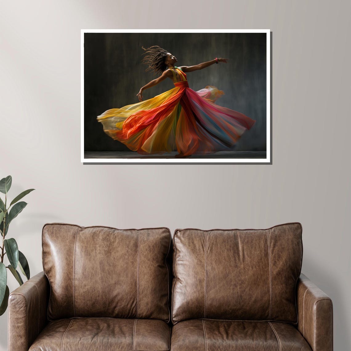 Colorful Ballerina Painting Vibrant Dance Art Gift For Home Decor - Image 2