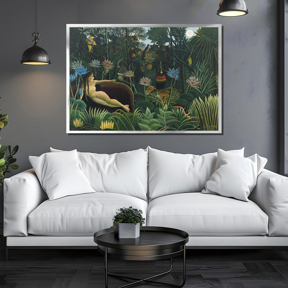 Henri Rousseau The Dream Reclining Figure Jungle Night Poster - Image 3