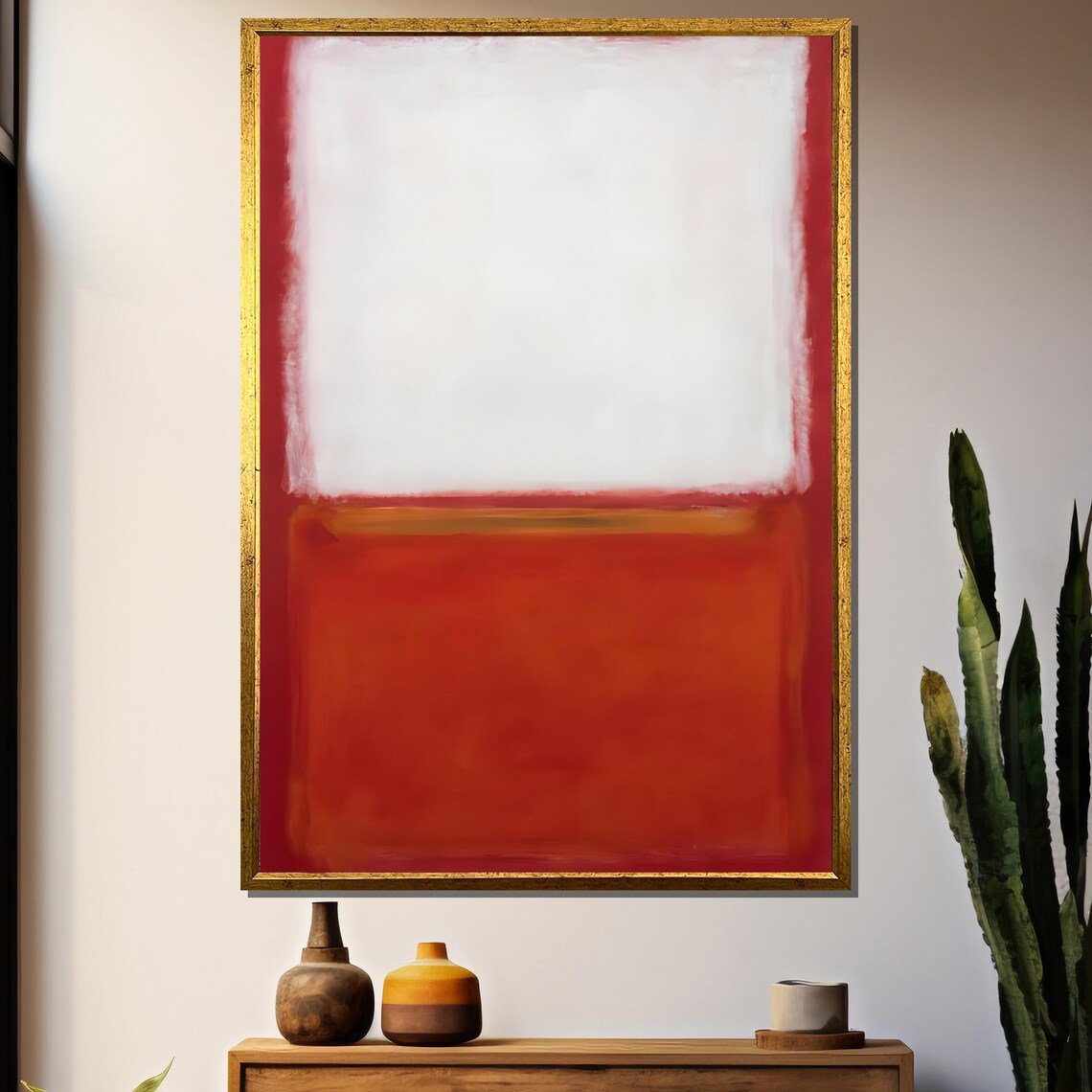 Mark Rothkos Untitled 1969 White And Orange Abstract Expressionist Painting Ideal Art Gift For Contemporary Collectors