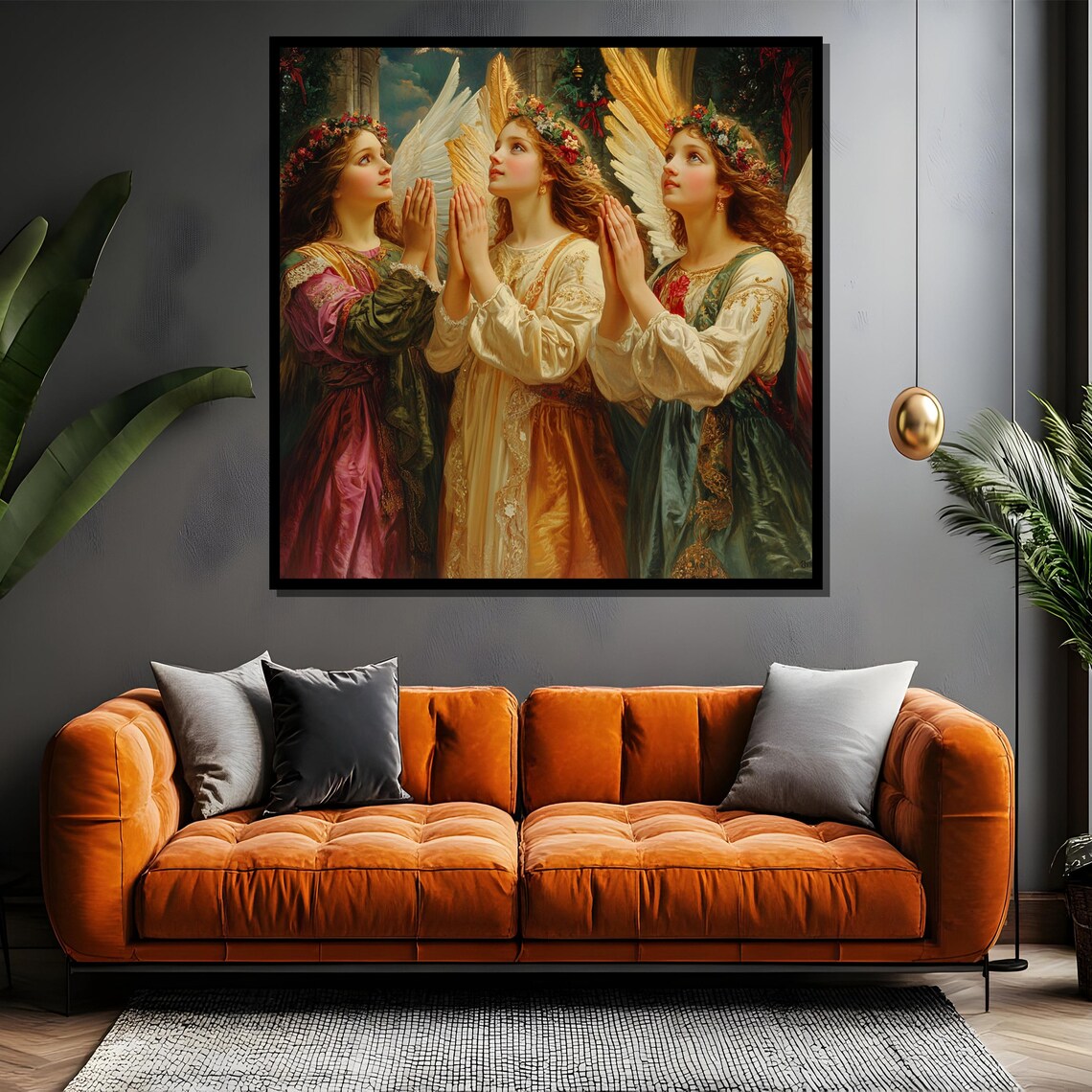 Angelic Harmony In Prayer, Three Glorious Angels - Image 4