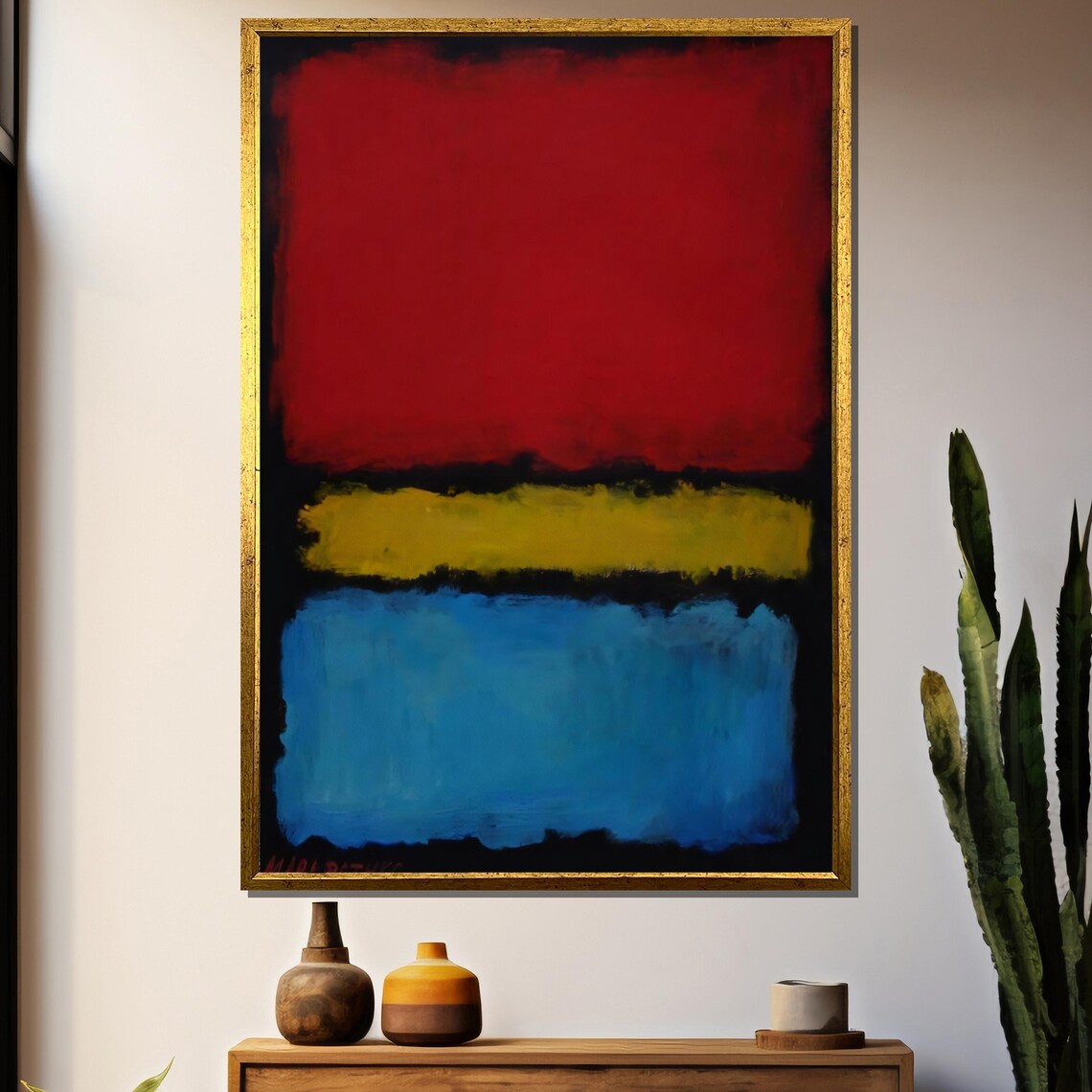 Mark Rothko-Inspired Red Yellow Blue Abstract Art Print