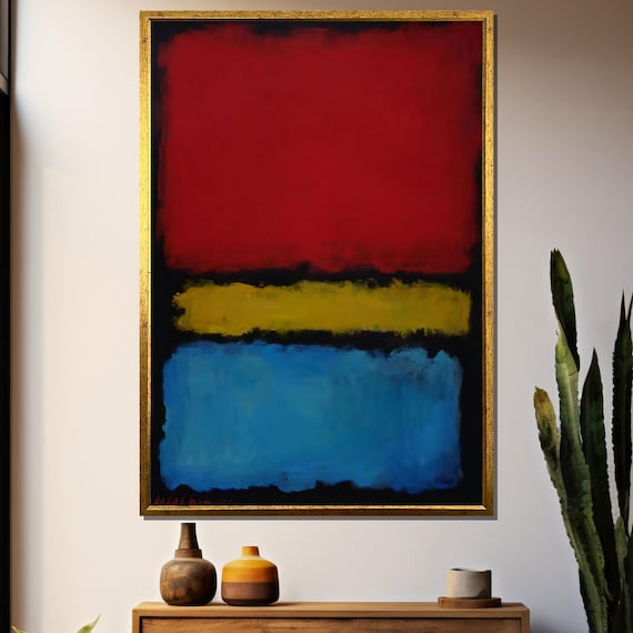 Mark Rothko-Inspired Red Yellow Blue Abstract Art Print