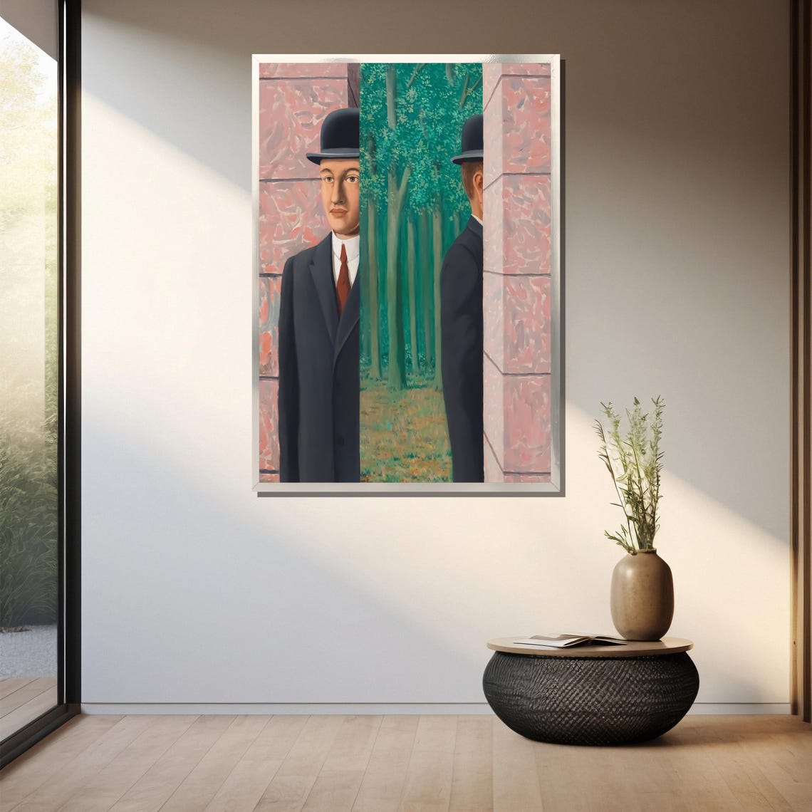 Rene Magritte In Search Of Pleasure Surreal Split Man Poster - Image 3