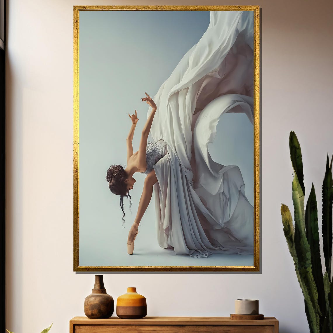 Elegant Ballerina Painting Graceful Dance Art Gift For Ballet Lovers And Home Wall Decor